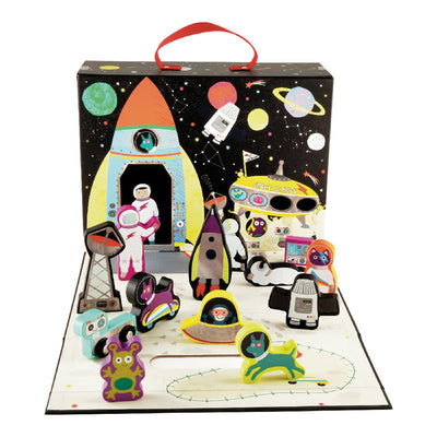 Playbox With Wooden Pieces - Space