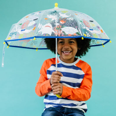 Transparent Colour Changing Umbrella - Deep Sea