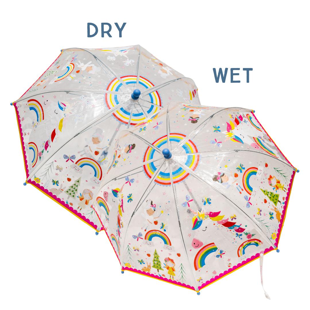 Transparent Colour Changing Umbrella - Rainbow Fairy