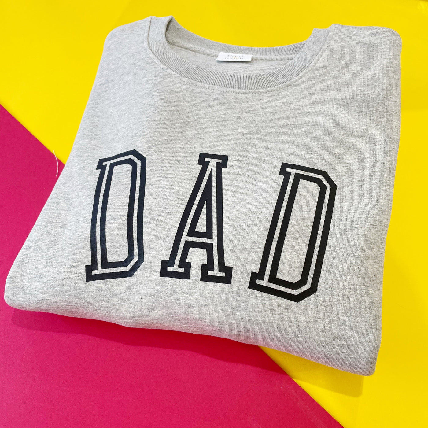 Adult Dad Est. Grey Sweater-Adult Jumpers-Fred & Noah-Yes Bebe