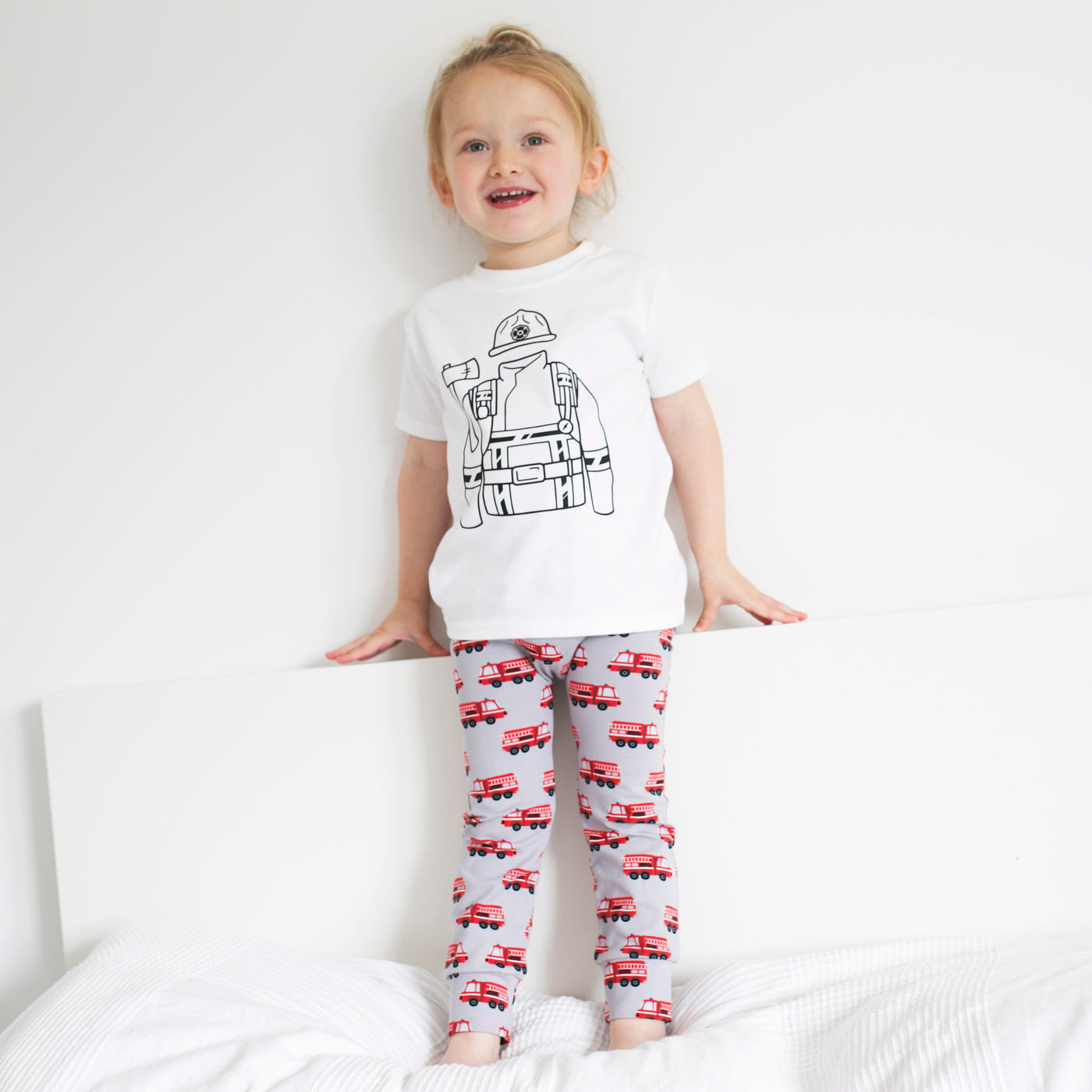 Fire Engine Leggings-Fred & Noah-Yes Bebe