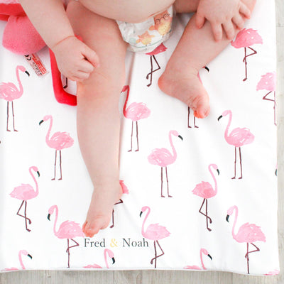 Flamingo Print Changing Mat (All Sizes)-Fred & Noah-Yes Bebe