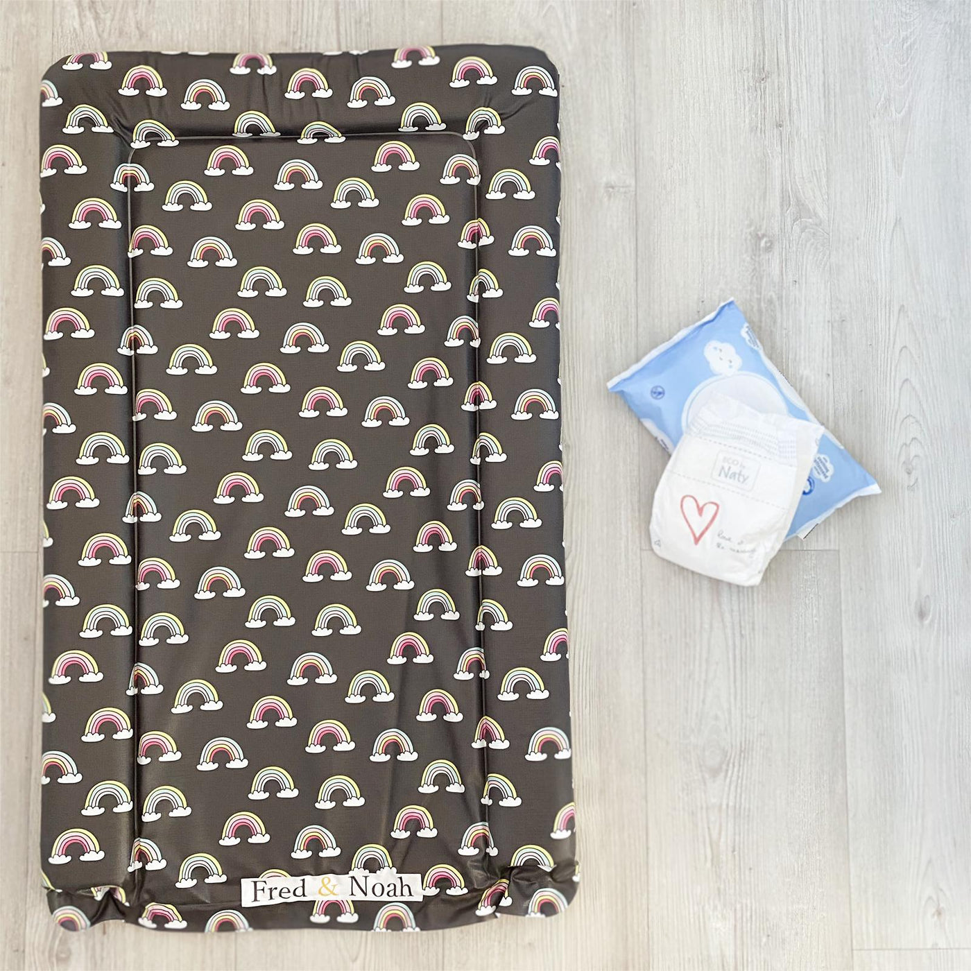 Mono Leopard Print Changing Mat (All Sizes)-Fred & Noah-Yes Bebe