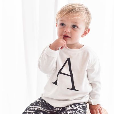 Personalised Letter Top-Fred & Noah-Yes Bebe