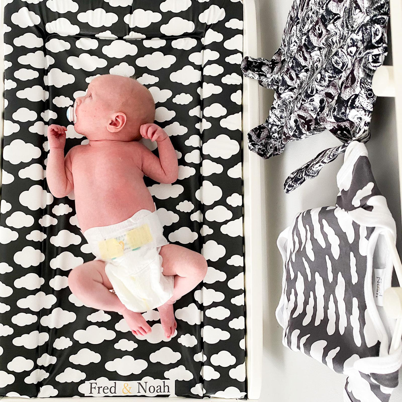 SALE Black Cloud Changing Mat (All Sizes)-Fred & Noah-Yes Bebe