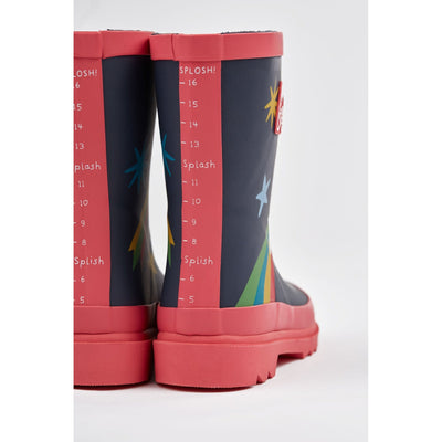 Frugi Explorer Wellington Boots - Indigo/Stars