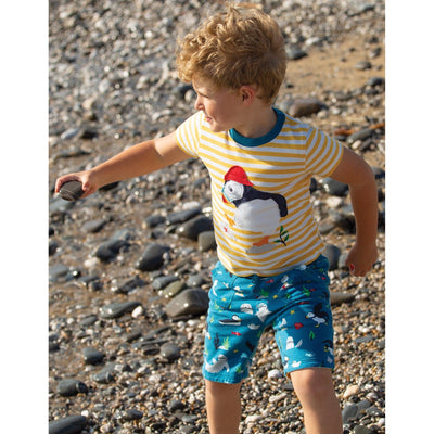 The National Trust Reversible Shorts Puffin by Frugi