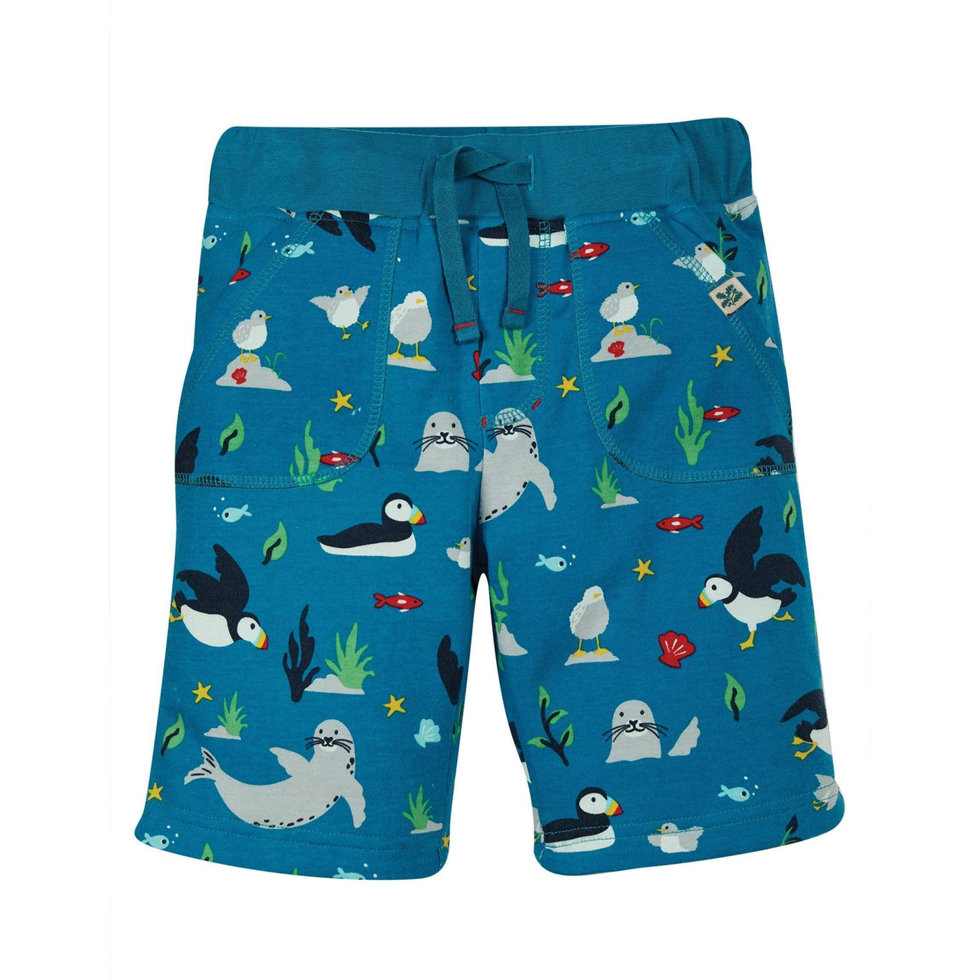 The National Trust Reversible Shorts Puffin by Frugi