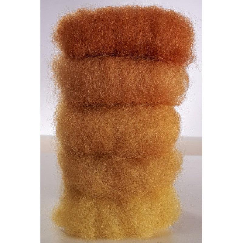 Glückskäfer Felting Wool - Fairytale Mix Orange 50g