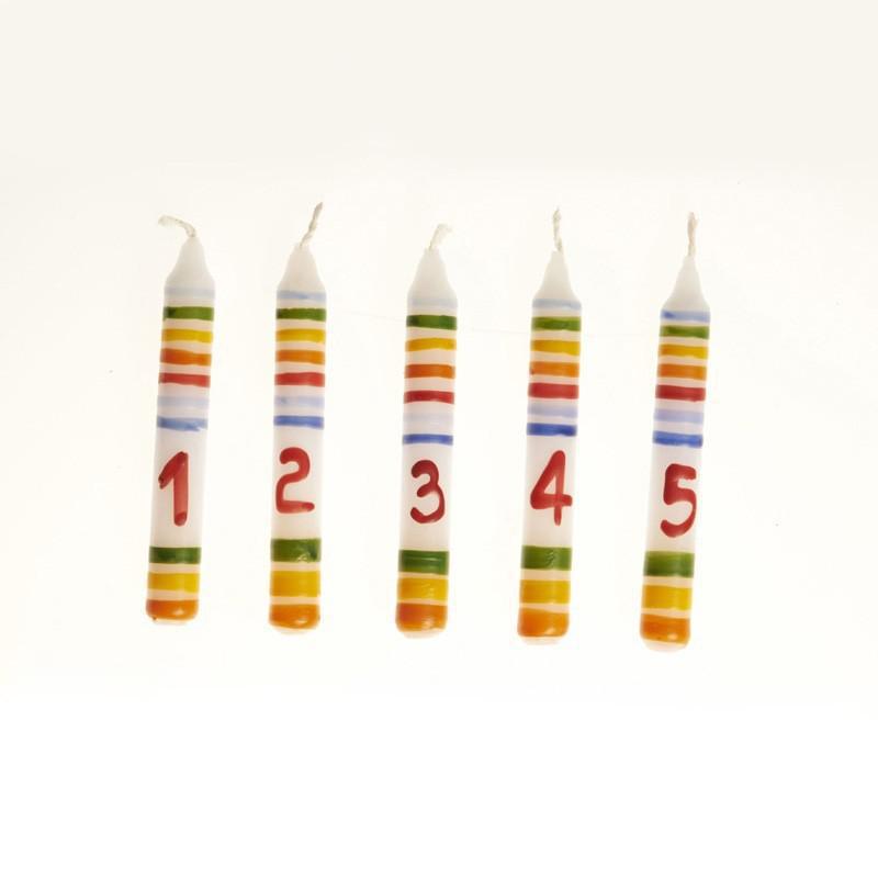 Glückskäfer Multicolour Stripe Candle - Number 3
