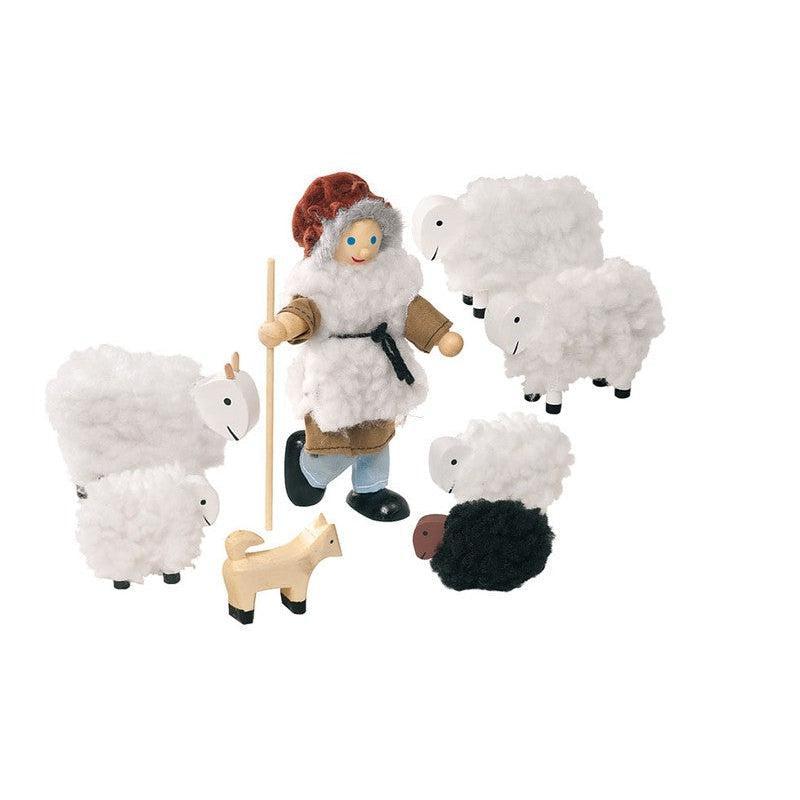 Goki Bendy Dolls - Shepherd with Sheep