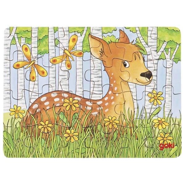 Goki Mini-Puzzle Forest Animals - 24 Pieces (One Supplied)