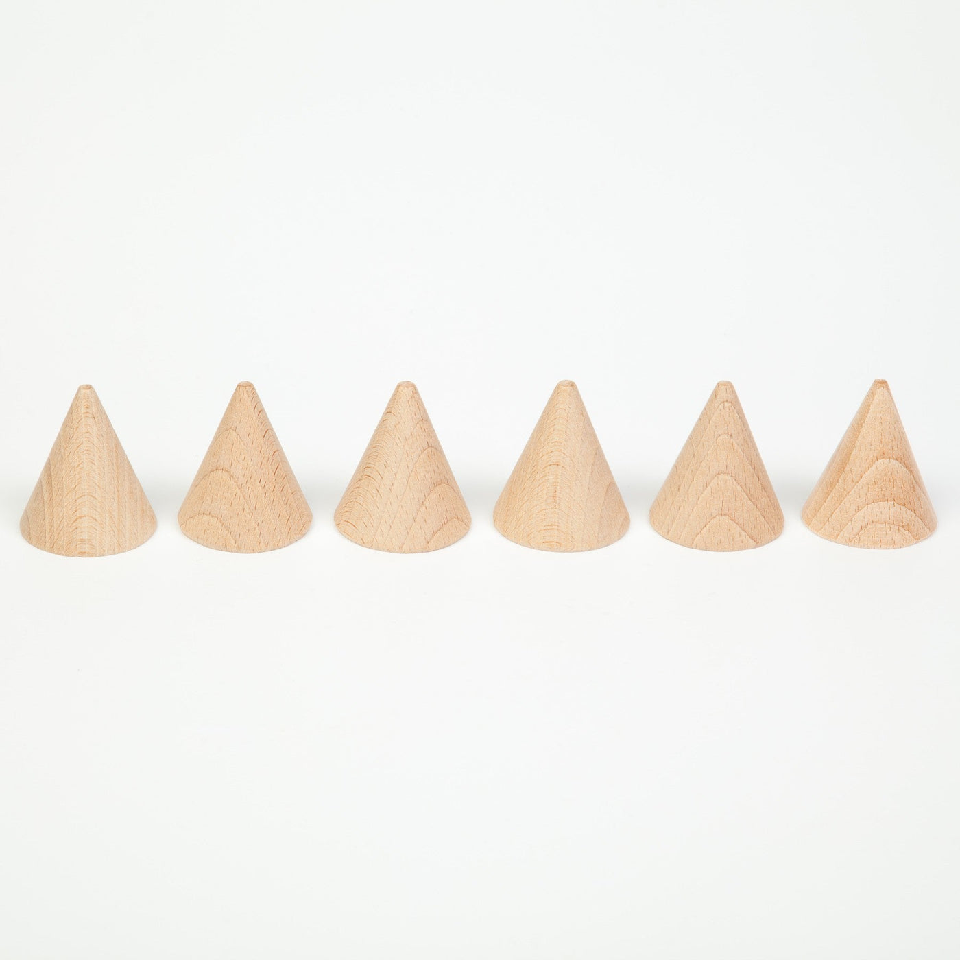 Grapat Natural Wooden Cones x 6