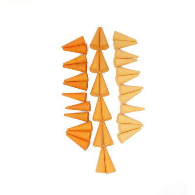 Grapat Orange Cones Loose Parts Mandala Pieces