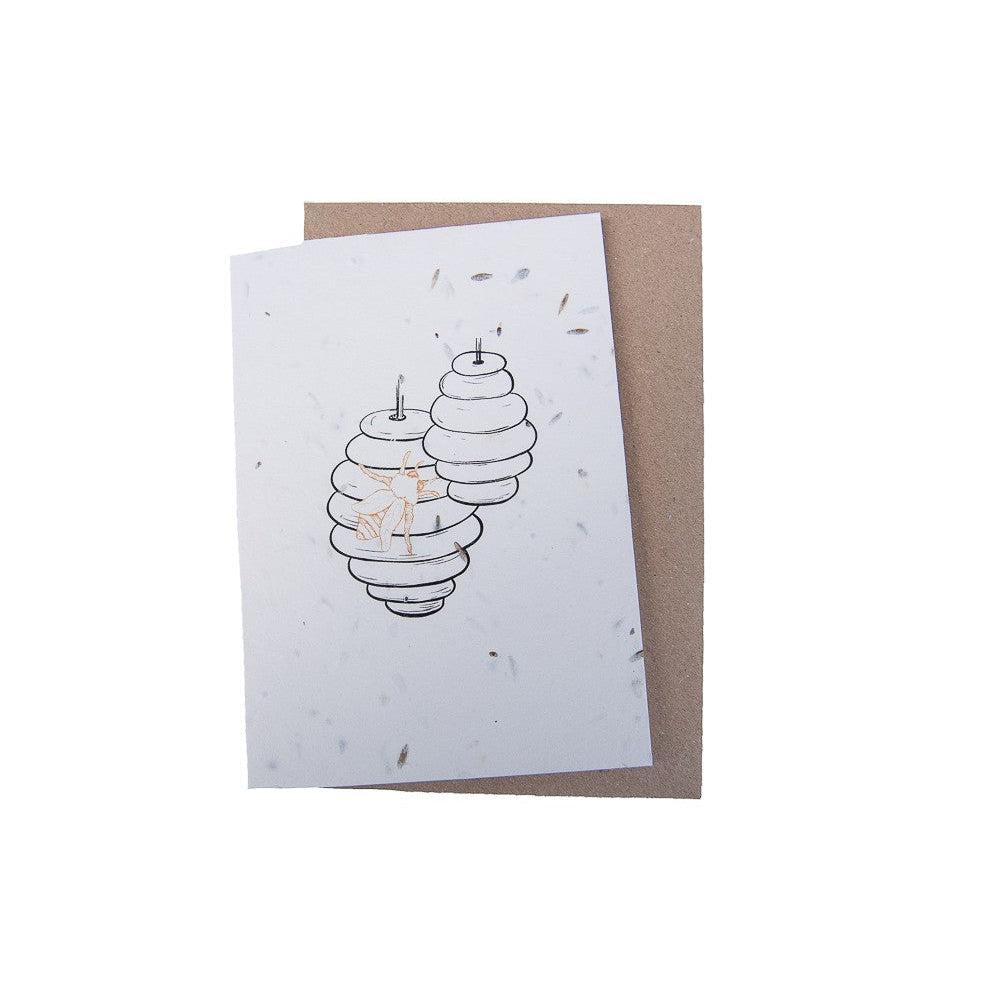 Plantable Greeting Card - All Occasions - Beehives
