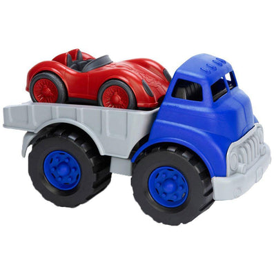 Green Toys Recycled Plastic Flatbed Truck with Race Car