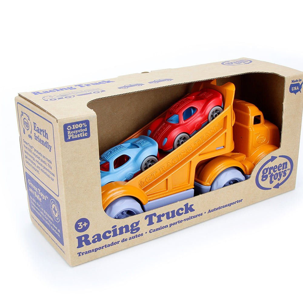 Racing Truck With 2 Race Cars-Green Toys-Yes Bebe