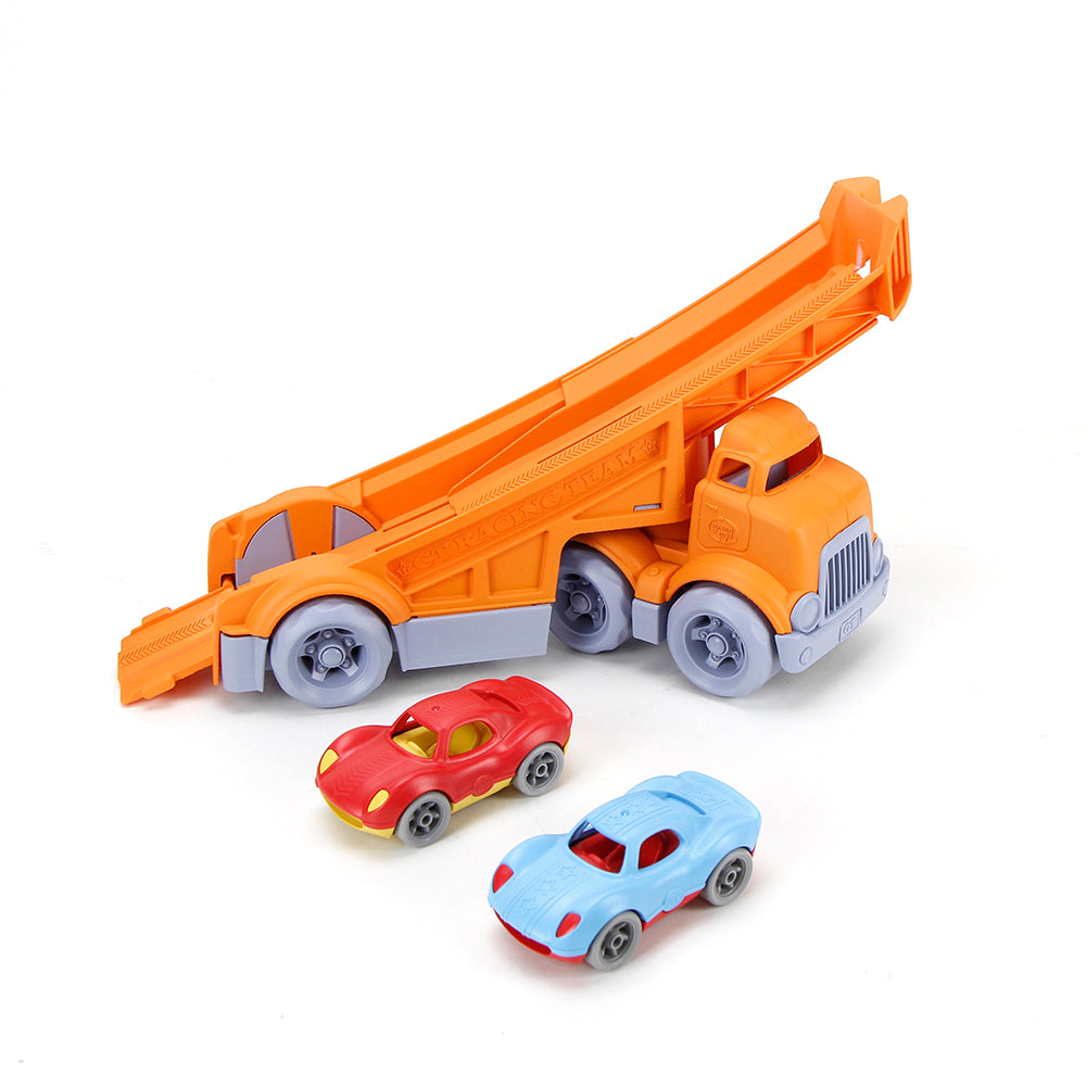 Racing Truck With 2 Race Cars-Green Toys-Yes Bebe