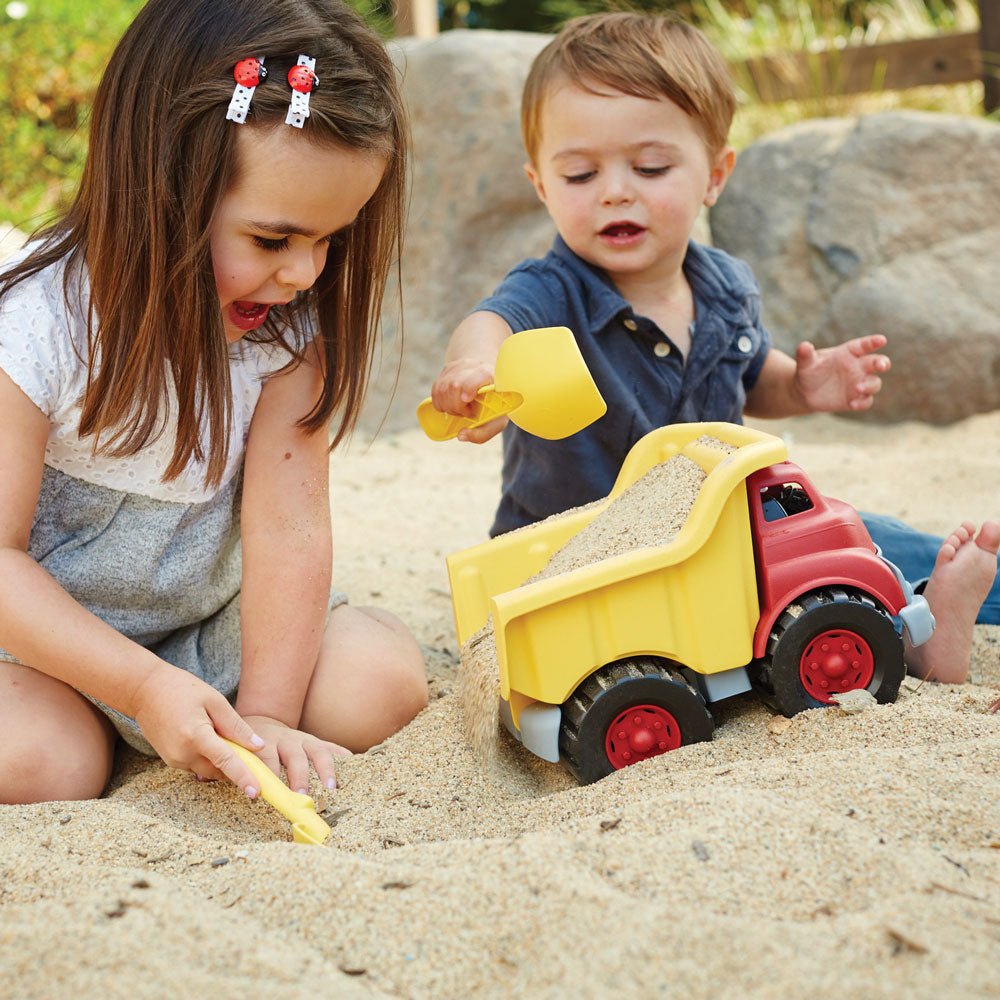 Red and Yellow Dumper Truck Toy