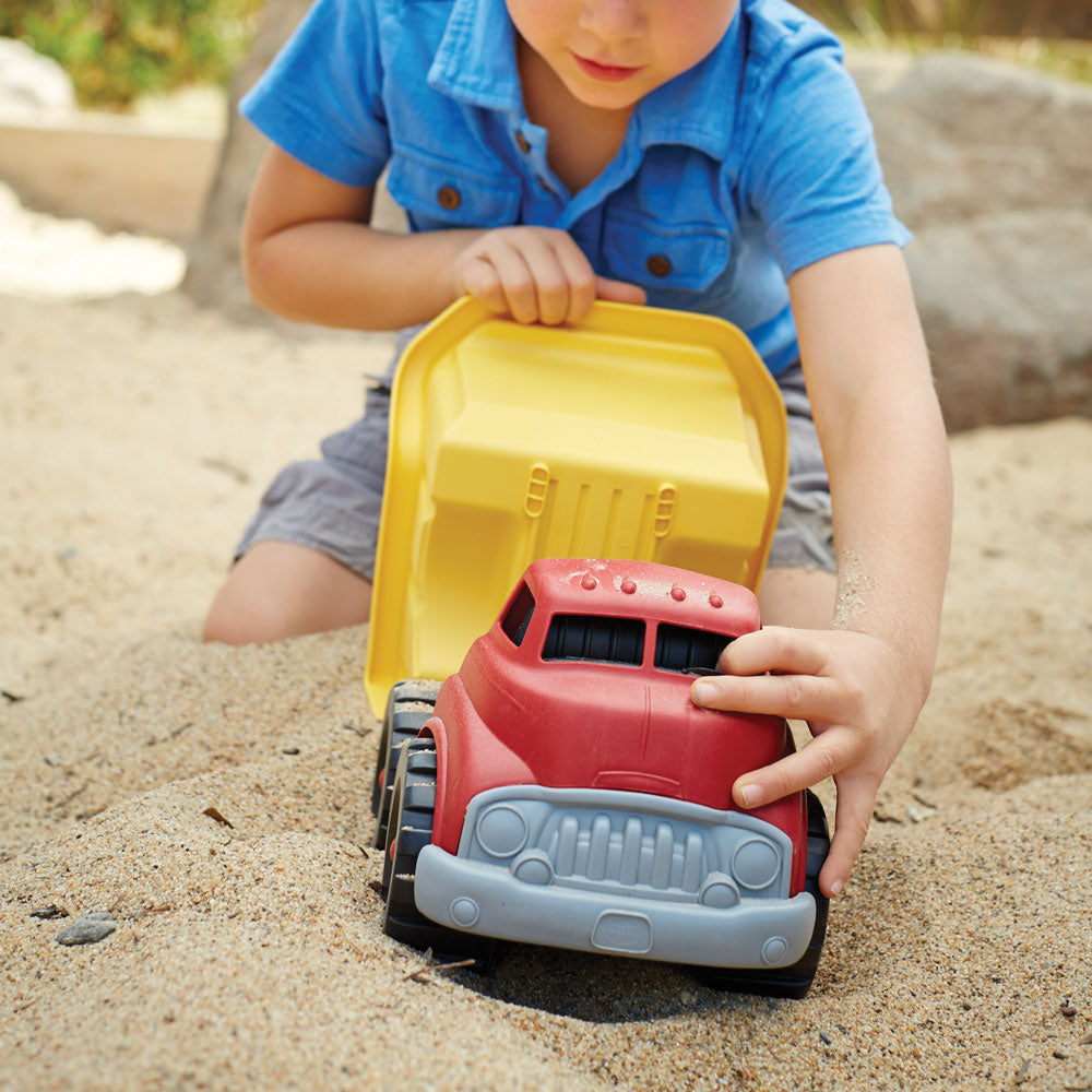 Red and Yellow Dumper Truck Toy