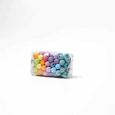 120 Small Pastel Wooden Beads-Grimm's-Yes Bebe