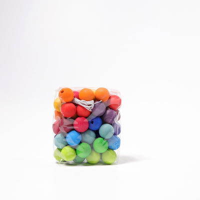 60 Wooden Beads-Grimm's-Yes Bebe
