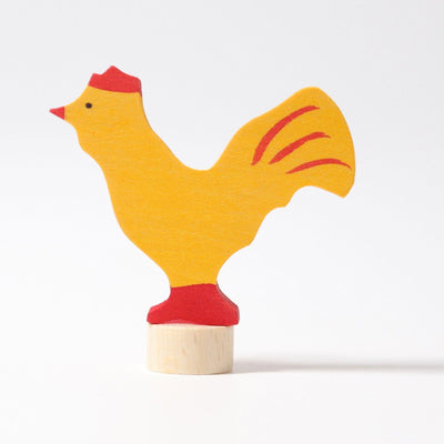 Decorative Figure Yellow Rooster-Grimm's-Yes Bebe