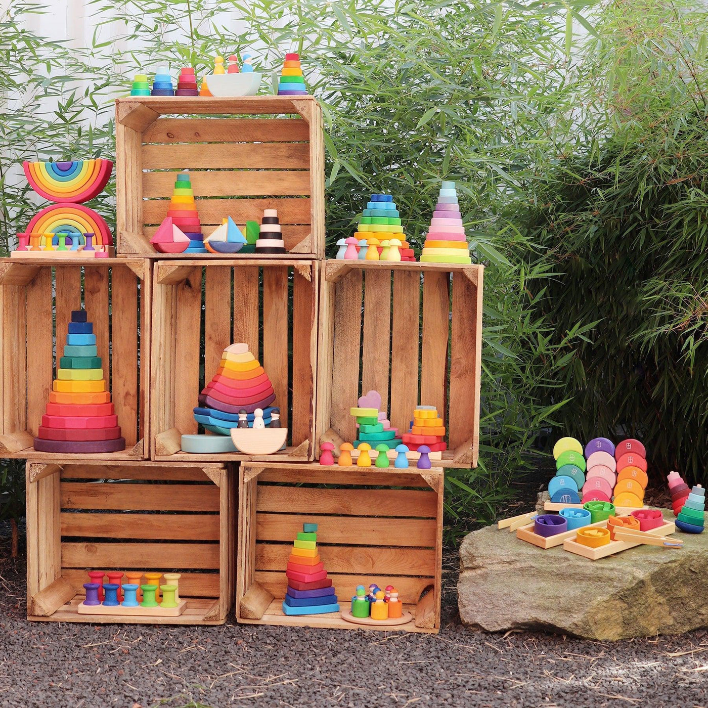 Giant Geometrical Stacking Tower-Grimm's-Yes Bebe