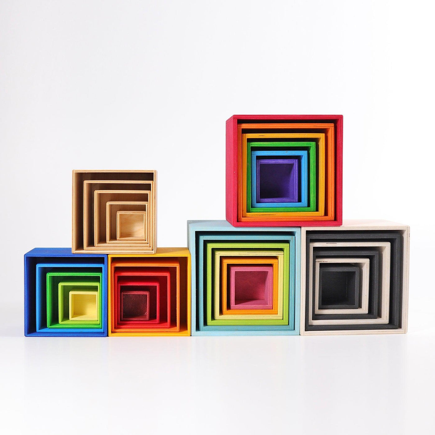 Large Rainbow Set of Boxes-Grimm's-Yes Bebe