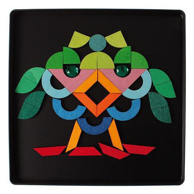 Magnet Puzzle Triangle, Square, Circle with Sparkling Parts-Grimm's-Yes Bebe