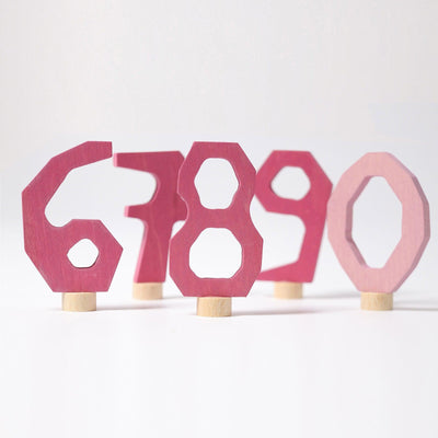 Pink Decorative Numbers 6-9 and 0-Grimm's-Yes Bebe