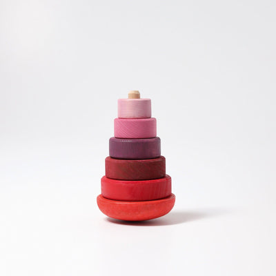 Pink Wobbly Stacking Tower-Grimm's-Yes Bebe