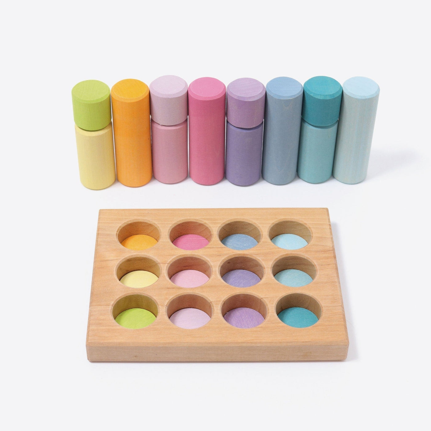 Stacking Game Small Pastel Rollers-Grimm's-Yes Bebe