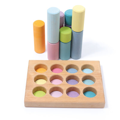 Stacking Game Small Pastel Rollers-Grimm's-Yes Bebe