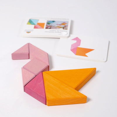 Tangram Puzzle - Pink/Orange-Grimm's-Yes Bebe