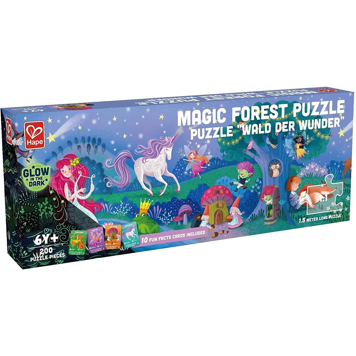 Hape Magic Forest Floor Puzzle - Glow in the Dark - 200 Piece