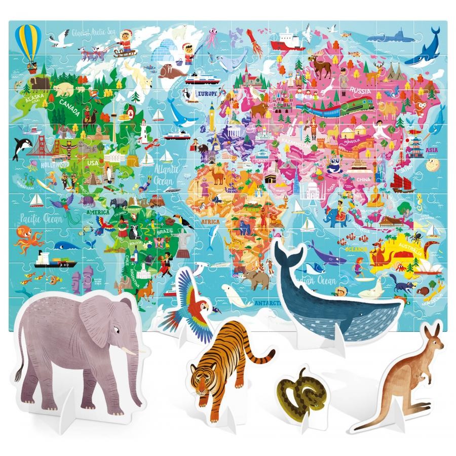 World Tour Giant 108 Piece Puzzle by Headu