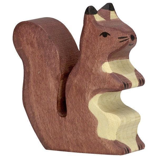 Holztiger Brown Squirrel Wooden Figure