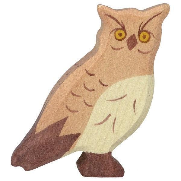 Holztiger Eagle owl Wooden Figure