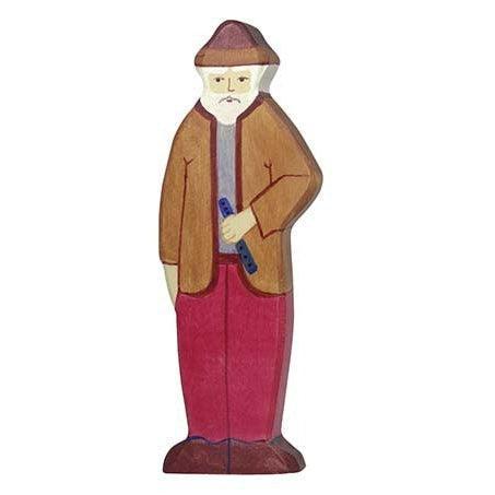 Holztiger Grandfather Wooden Figure