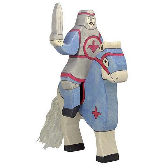 Holztiger Riding Blue Knight (without horse) Wooden Figure