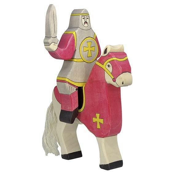 Holztiger Riding Red Knight (without horse) Wooden Figure