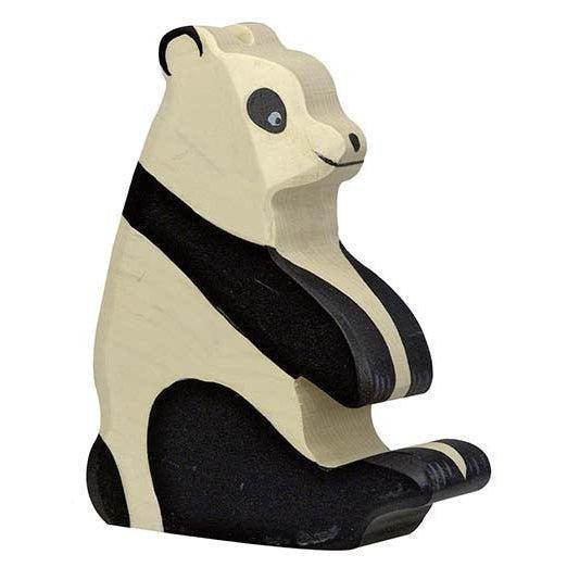 Holztiger Sitting Panda Bear Wooden Figure