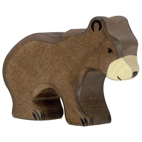 Holztiger Small Brown Bear Wooden Figure