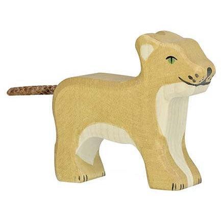 Holztiger Small Standing Lion Wooden Figure