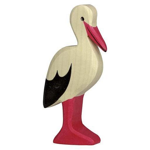 Holztiger Stork Wooden Figure