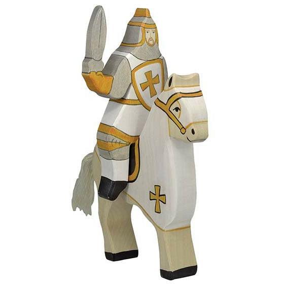 Holztiger Tournament White Knight (without horse) Wooden Figure