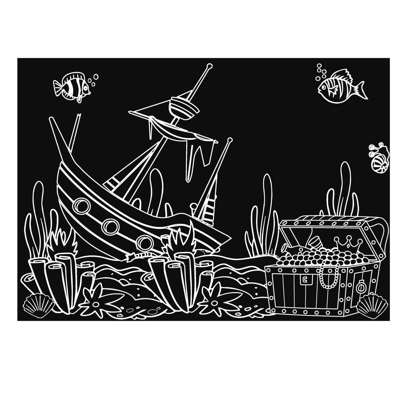 Chalkboard Placemat Aquarium