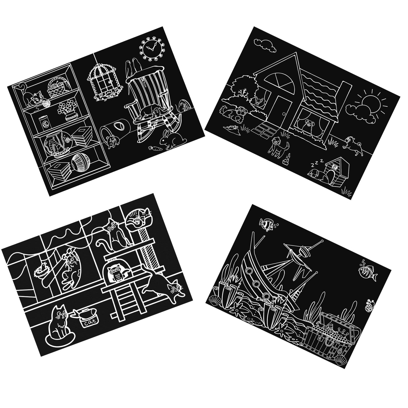 Chalkboard Placemat Pets Set of 4