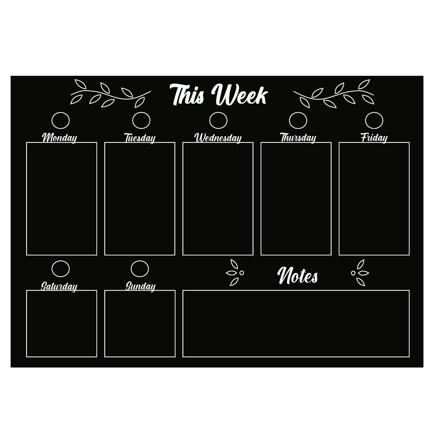 Chalkboard Weekly Calendar Set - 30 x 43cm